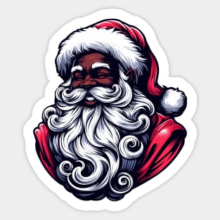 black santa claus (simplified) Sticker